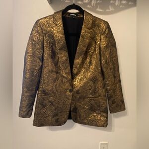 Express Gold Floral Women's Blazer